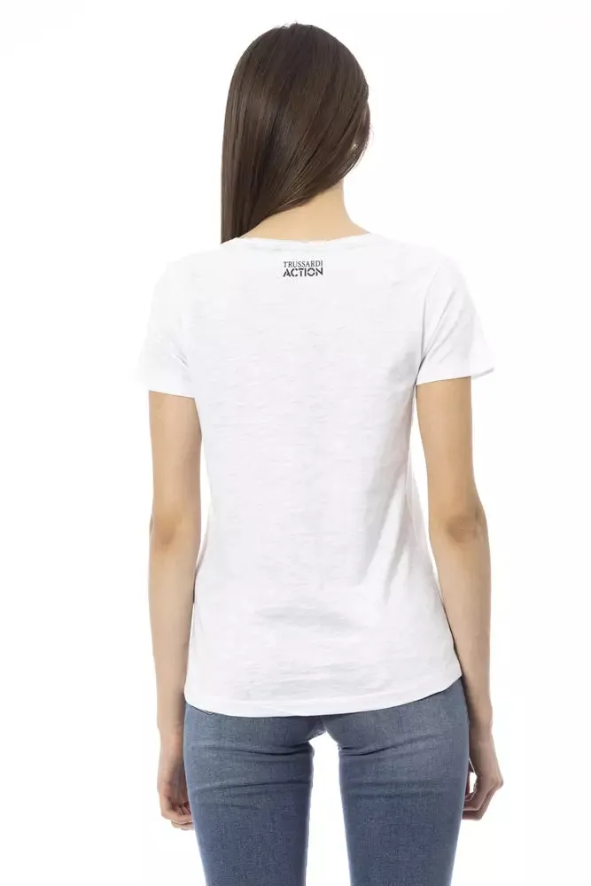 White Cotton Women T-Shirt sold by Lord & Taylor product image thumbnail 3