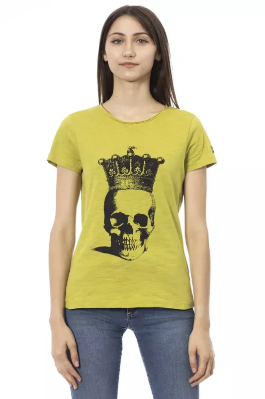 Green Cotton Women T-Shirt sold by Lord & Taylor