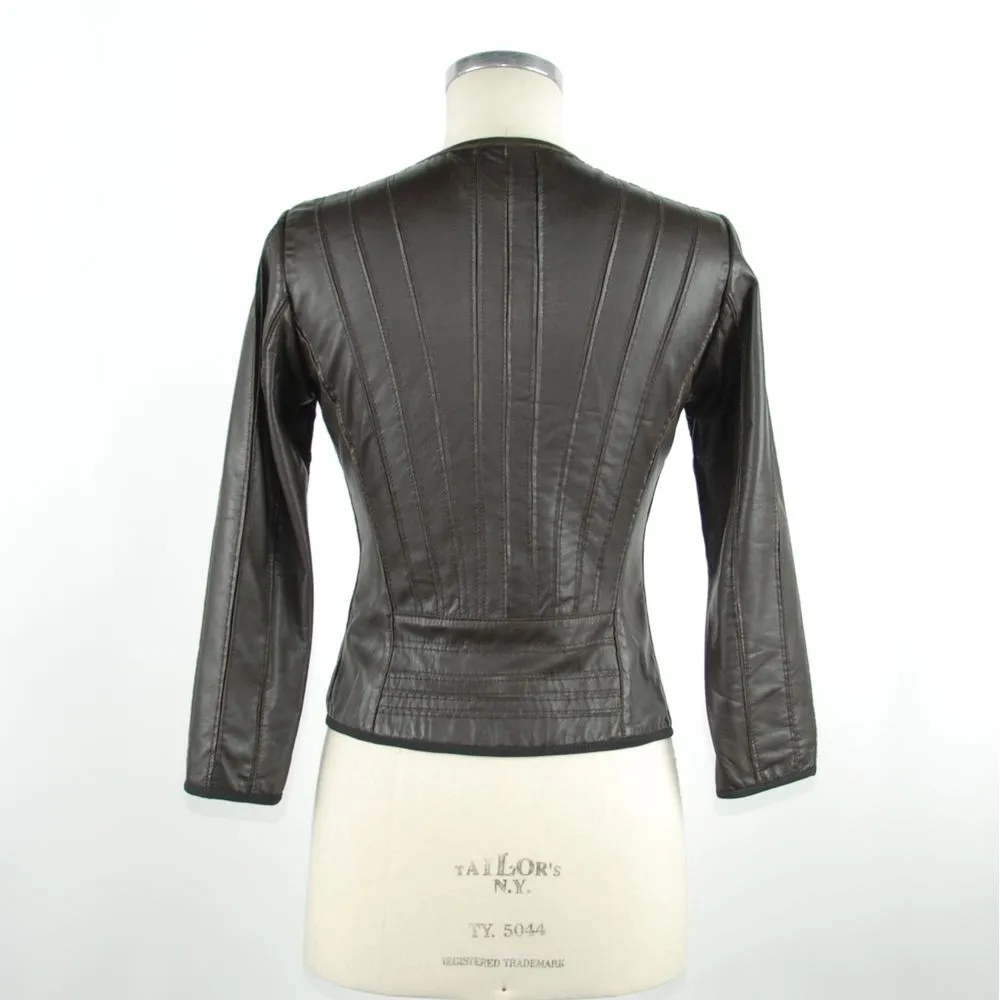 Black Leather Women Jacket sold by Lord & Taylor product image thumbnail 2