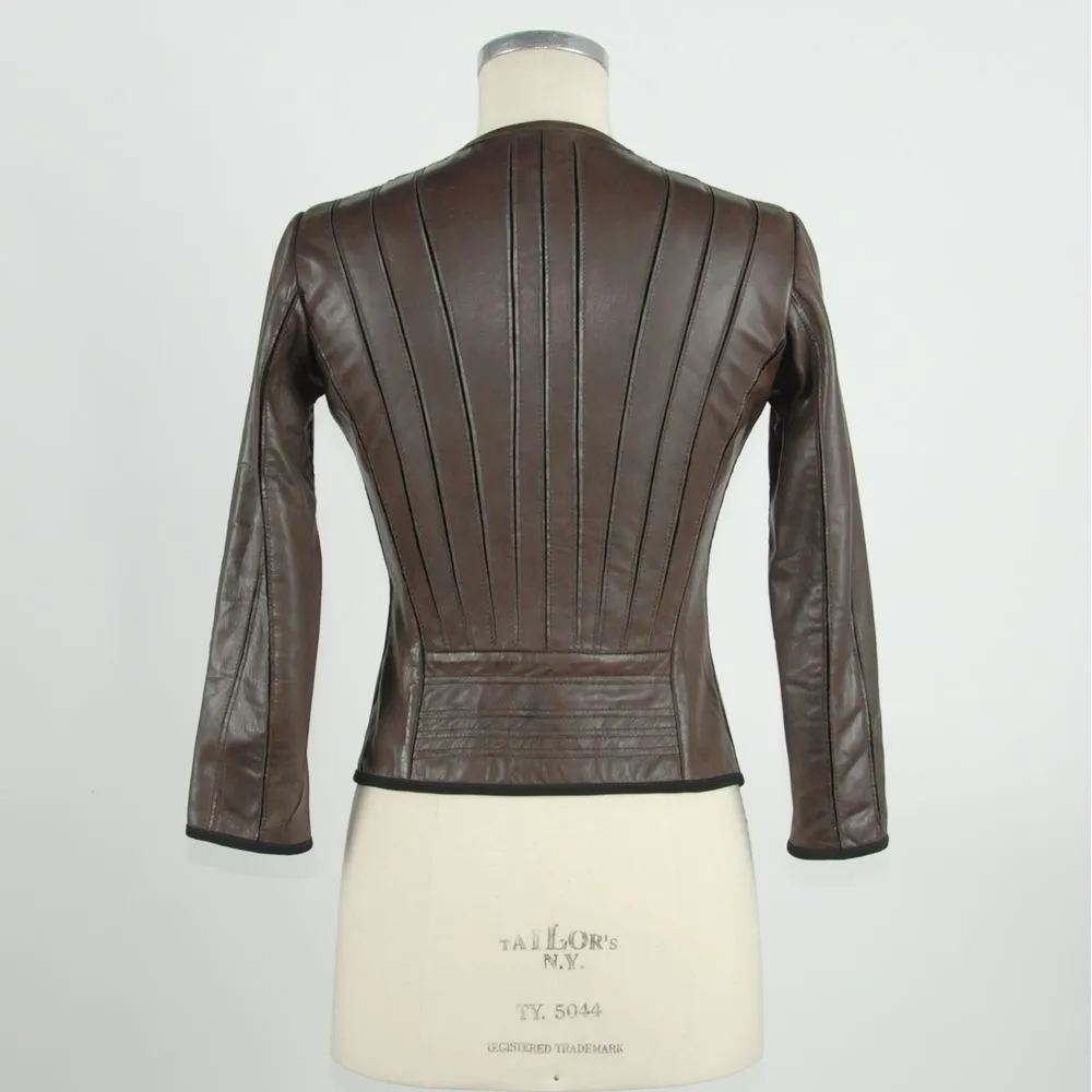 Brown Leather Women Jacket sold by Lord & Taylor product image thumbnail 2