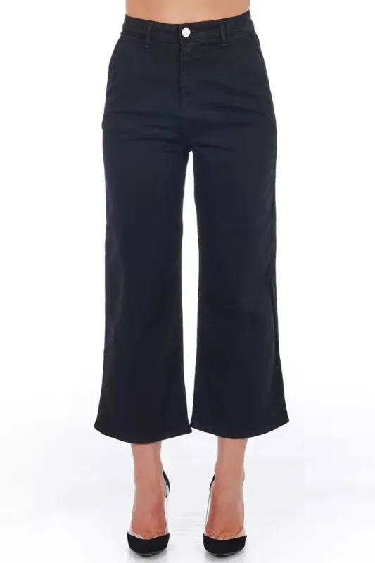 Black Cotton Women Cropped Trouser sold by Lord & Taylor