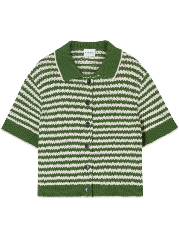 Knitted green cardigan in organic cotton sold by Lord & Taylor