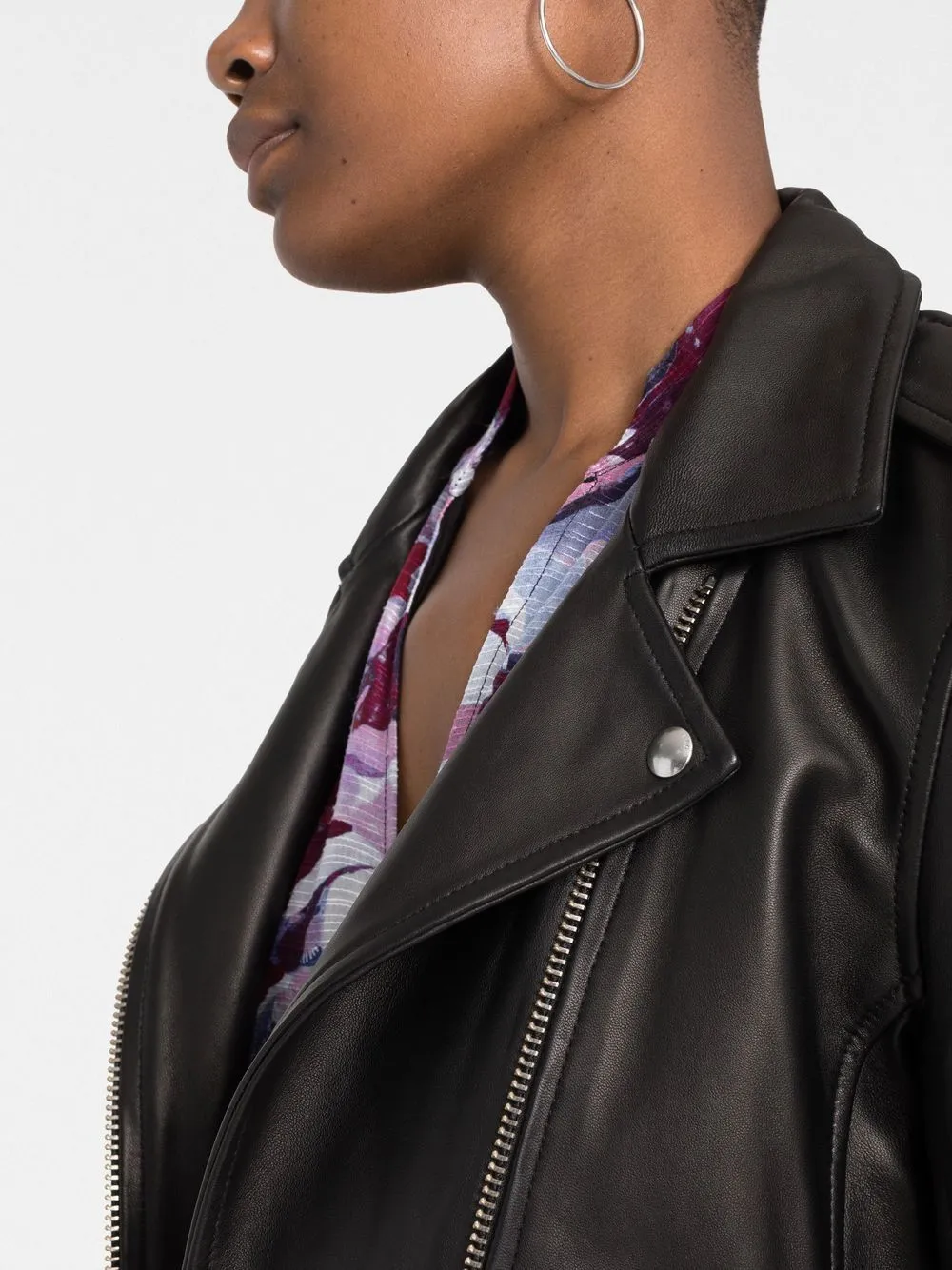 Biker jacket with peak lapels sold by Lord & Taylor product image thumbnail 4