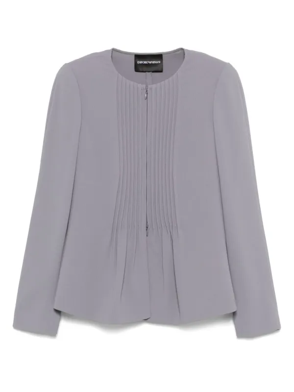 Jacket in fluid woven fabric with pleats sold by Lord & Taylor