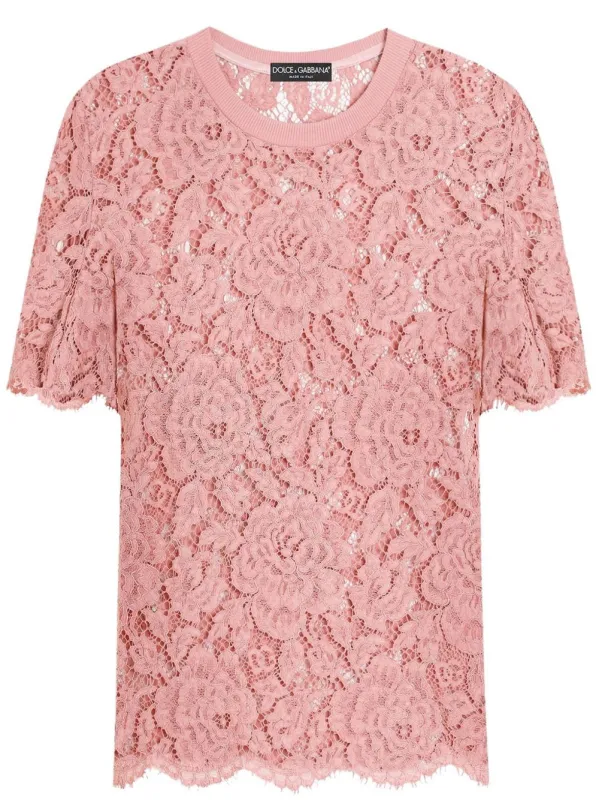 Corded lace short sleeved T-shirt sold by Lord & Taylor
