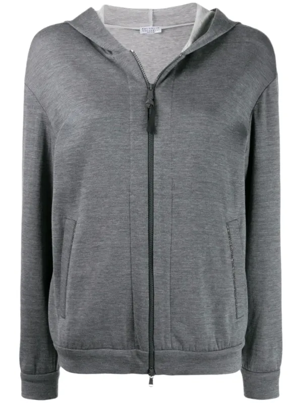 Brunello Cucinelli zipped long-sleeve hoodie sold by Lord & Taylor