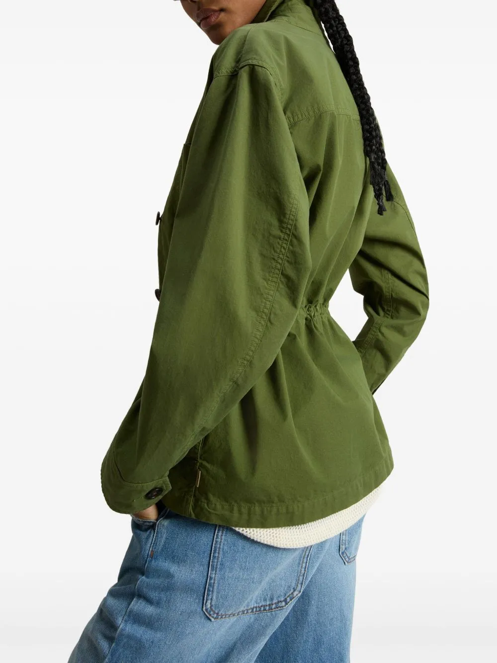 Green Garment-Dyed Pure Cotton Overshirt sold by Lord & Taylor product image thumbnail 3