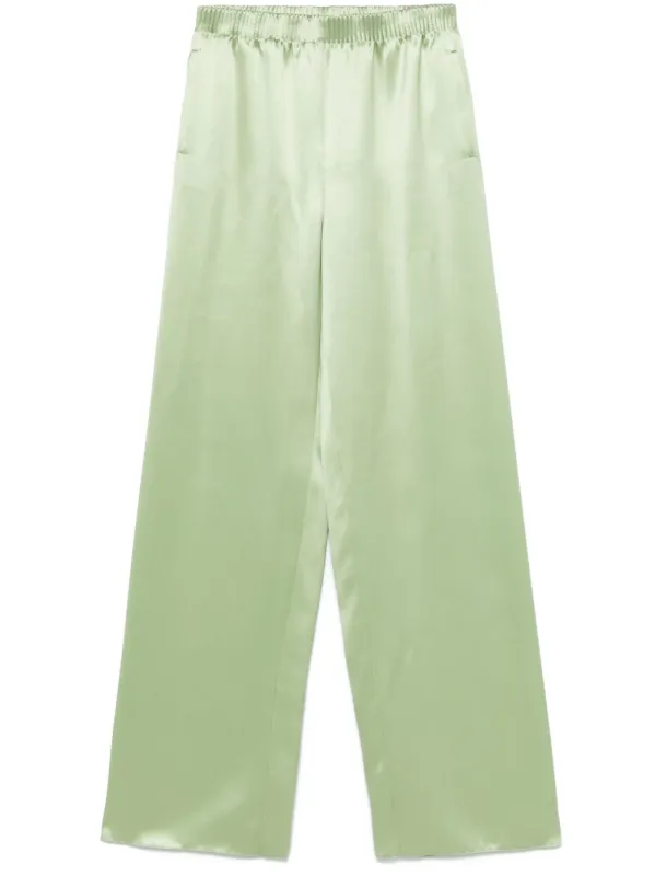wide leg silk trousers made by Valentino