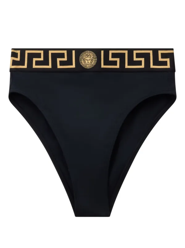 Bikini bottoms with logo band sold by Lord & Taylor
