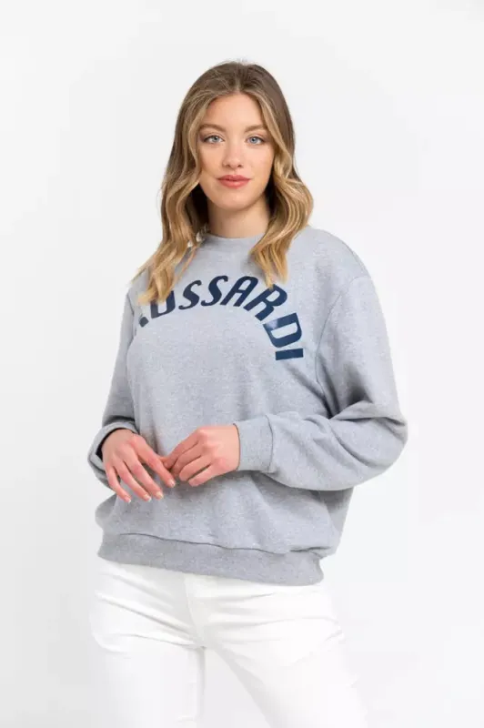 Gray Cotton Women Sweater sold by Lord & Taylor