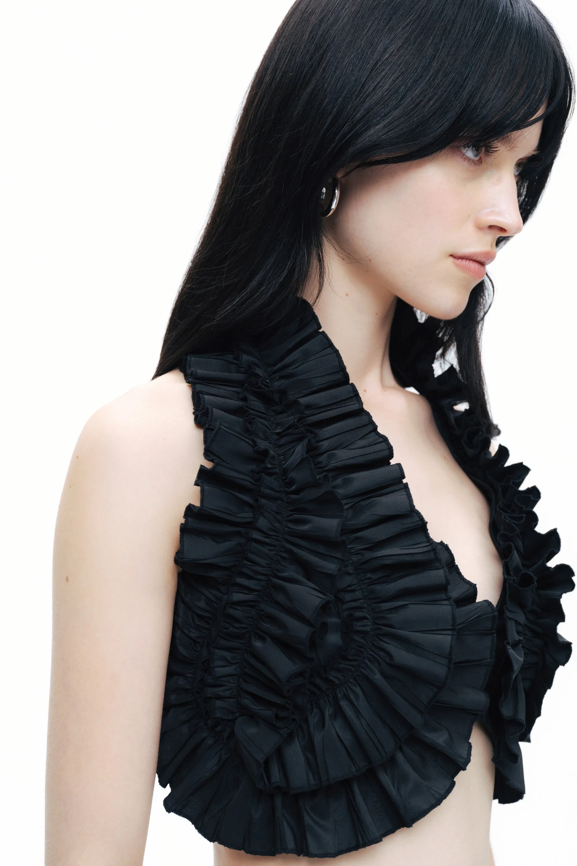 Ruffle Detailed Crop Top sold by Lord & Taylor product image thumbnail 3