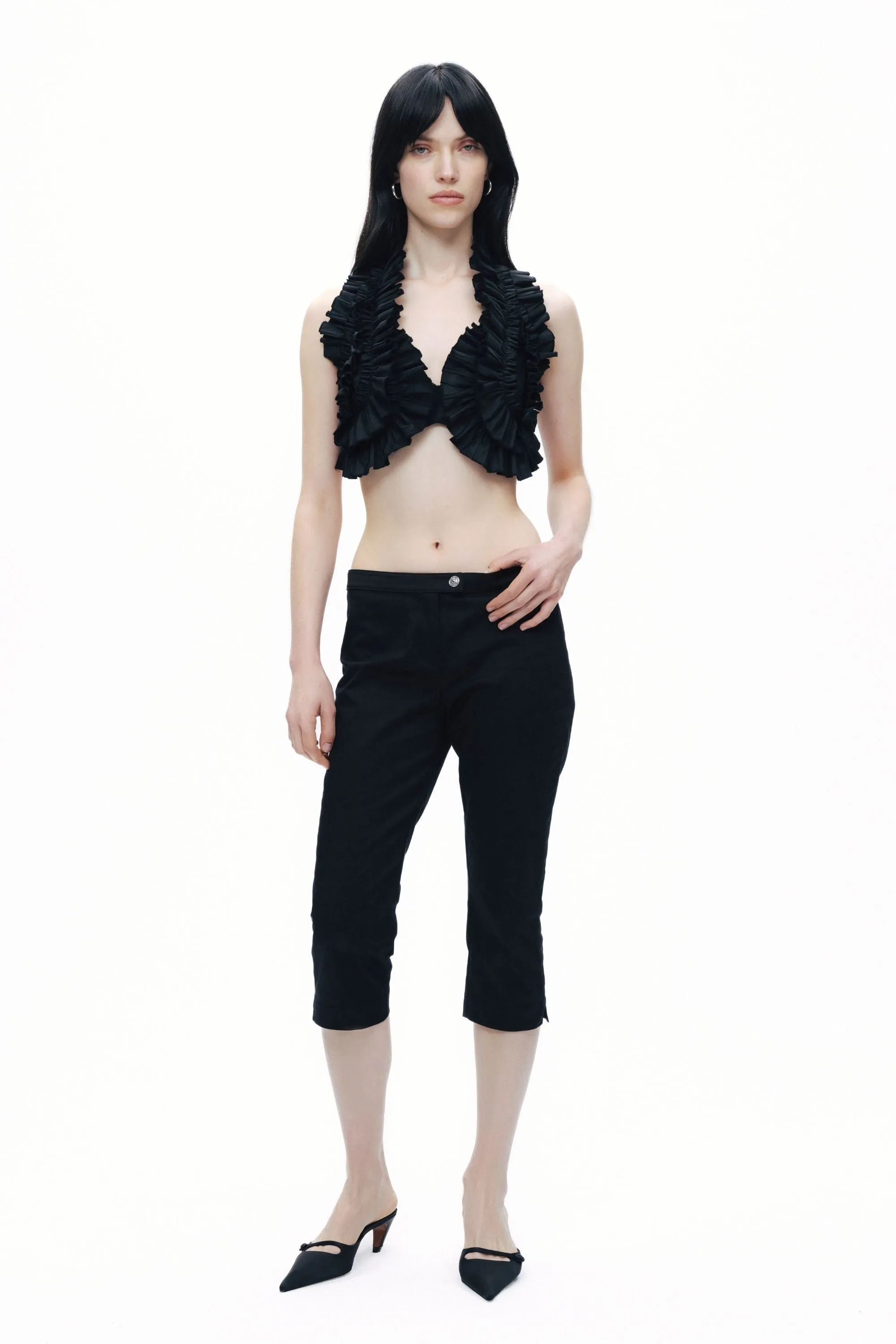 Ruffle Detailed Crop Top sold by Lord & Taylor product image thumbnail 4