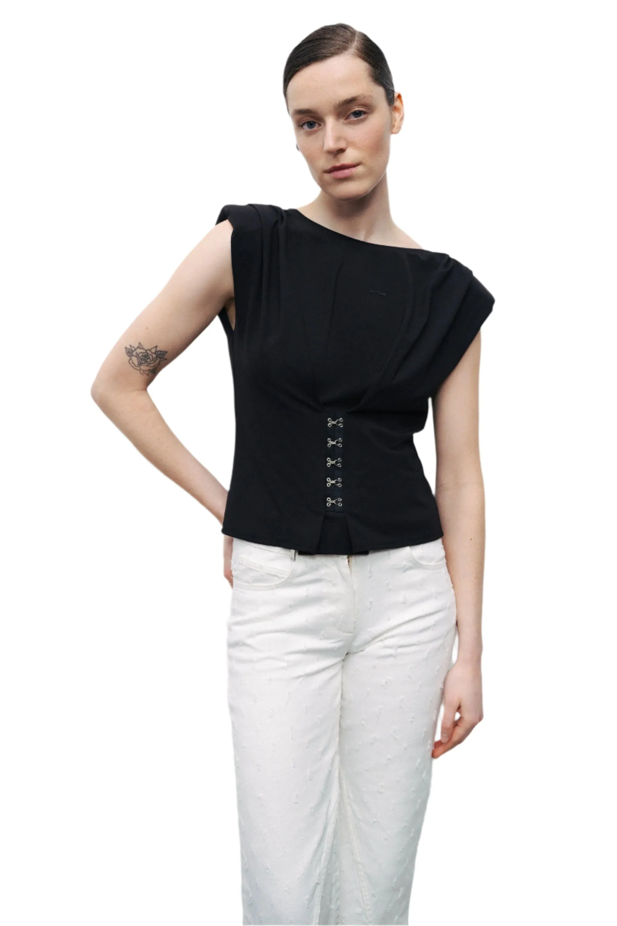 T-Shirt with Agraffe Accessory Detail sold by Lord & Taylor product image thumbnail 2