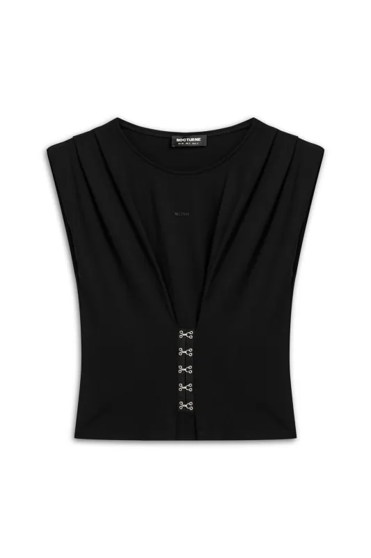 T-Shirt with Agraffe Accessory Detail sold by Lord & Taylor