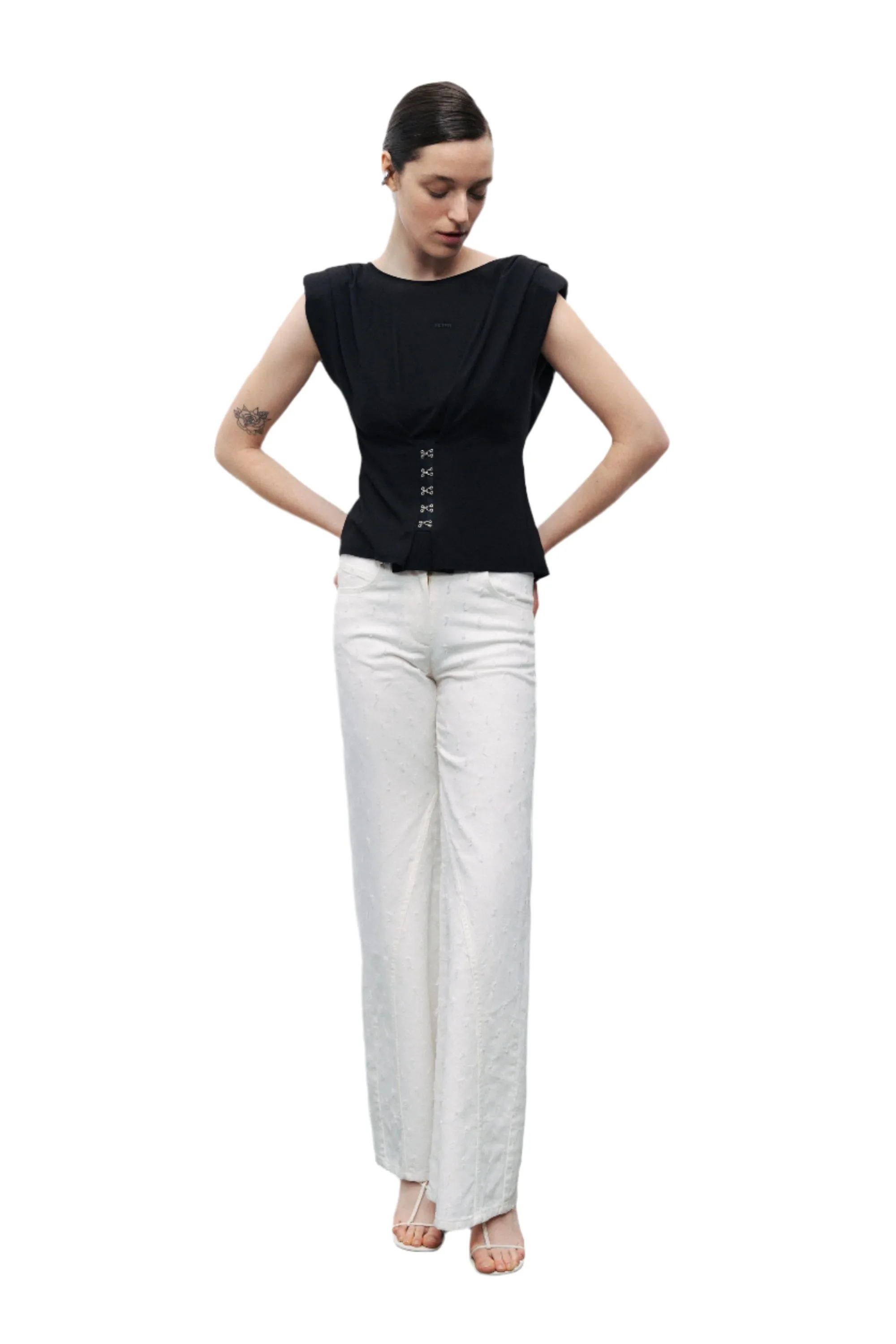 T-Shirt with Agraffe Accessory Detail sold by Lord & Taylor product image thumbnail 4