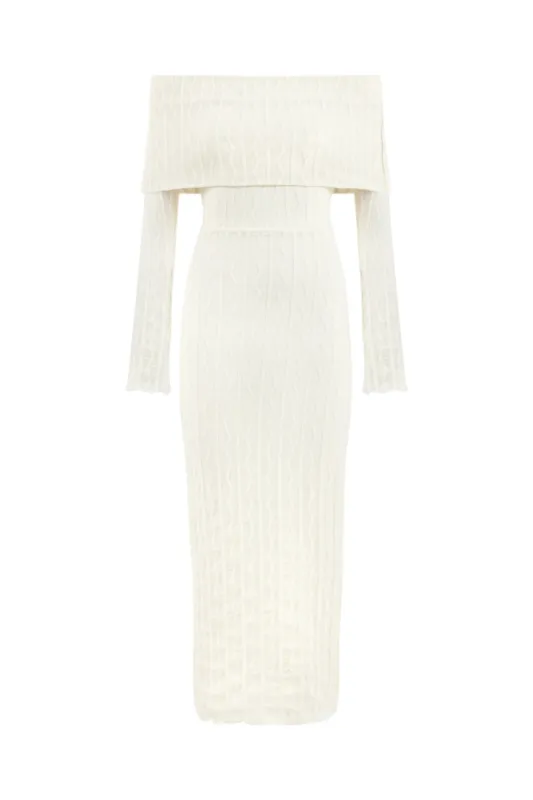 Off Shoulder Layered Design Dress sold by Lord & Taylor