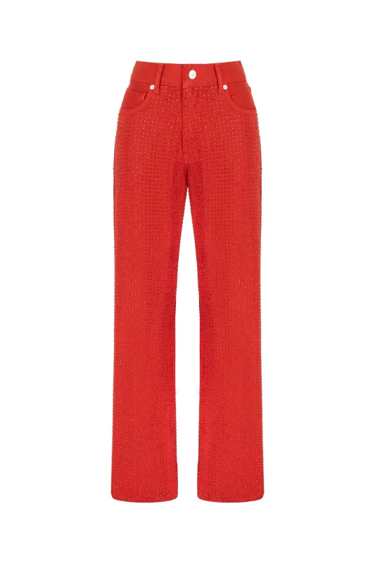 Stone Embroidered Jeans sold by Lord & Taylor