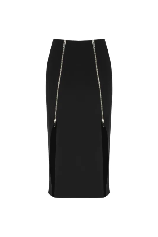 Pencil Skirt with Zipper Design sold by Lord & Taylor