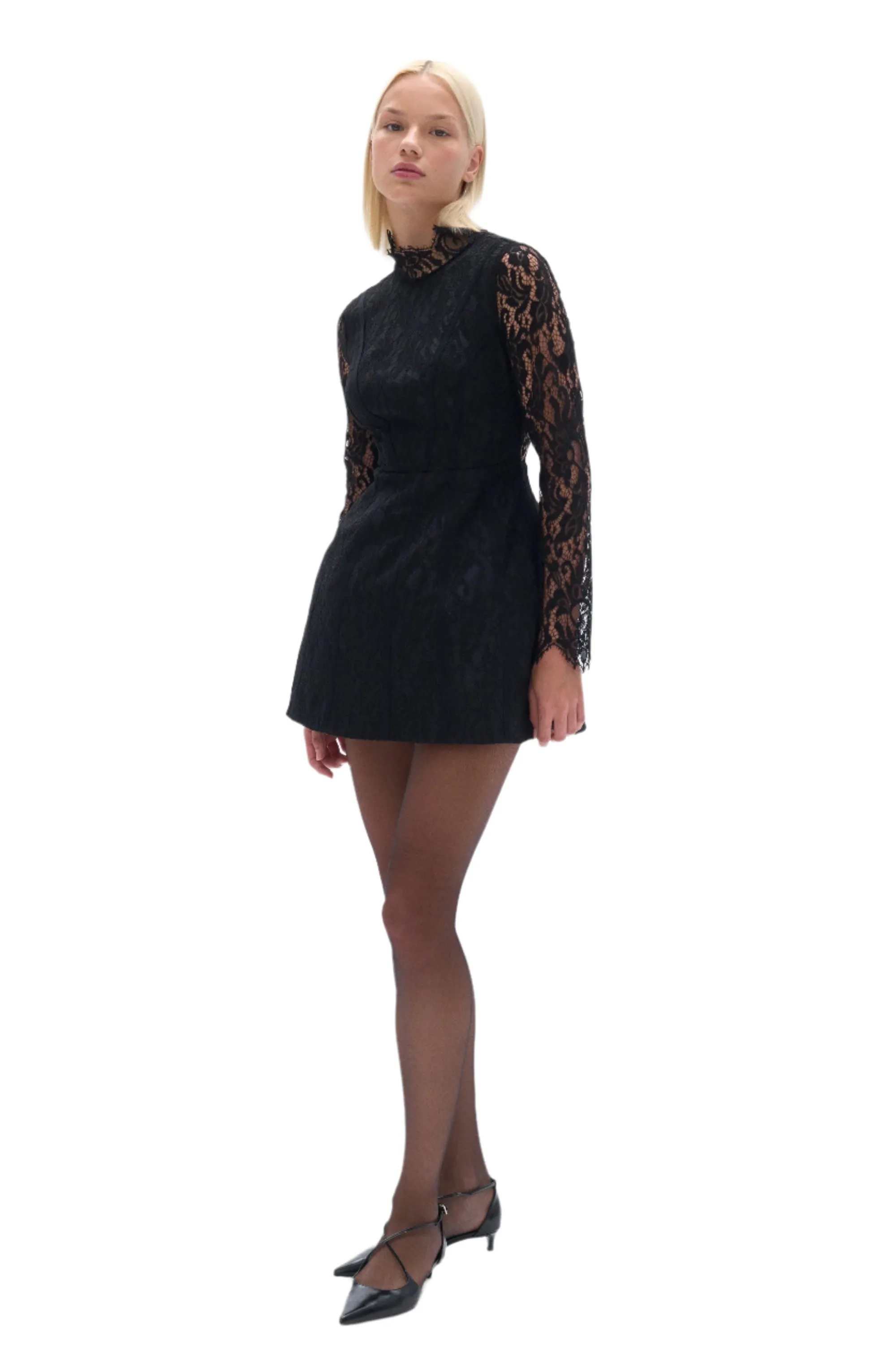Lace Long Sleeve Minidress sold by Lord & Taylor product image thumbnail 4