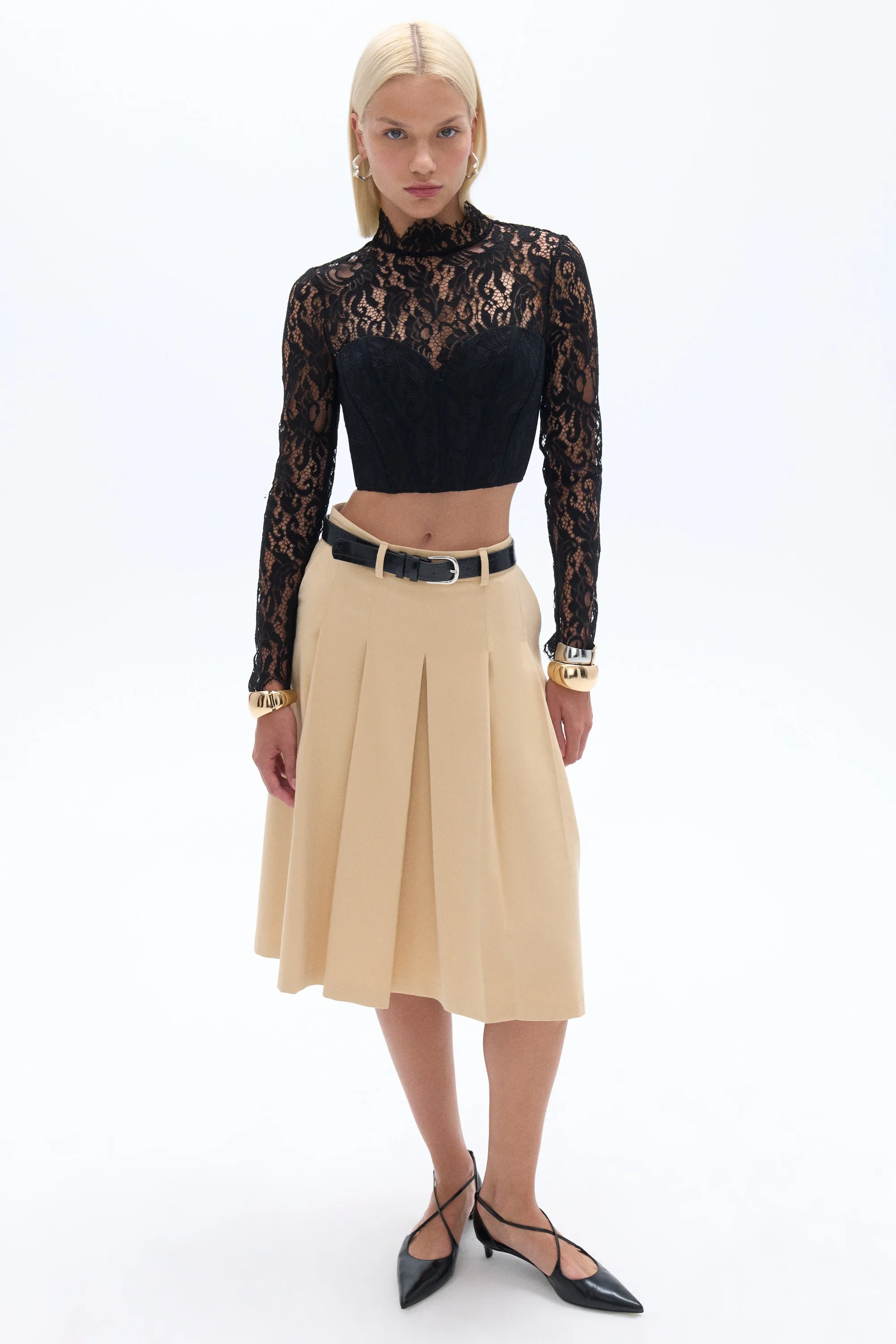 Corset-Look Lace Blouse sold by Lord & Taylor product image thumbnail 5