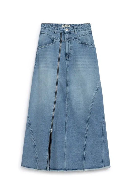 Slit Detailed Maxi Denim Skirt sold by Lord & Taylor