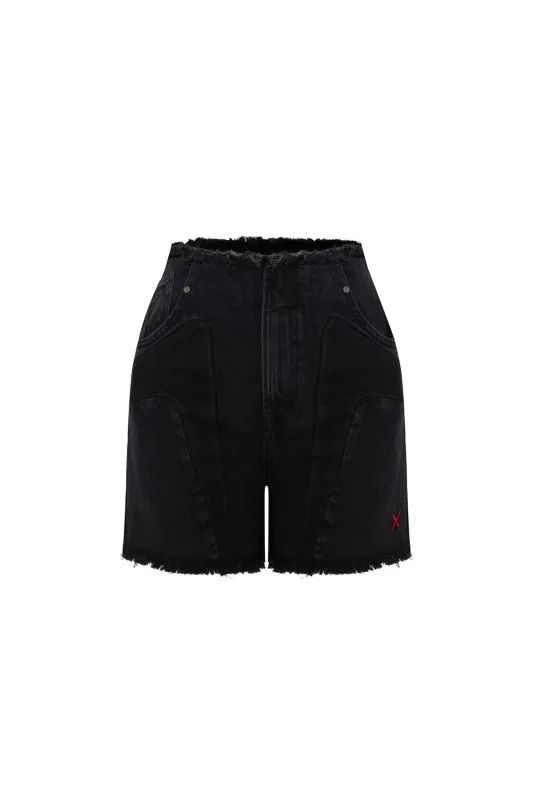 High Waist Denim Shorts - Black sold by Lord & Taylor