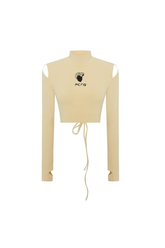 Long Sleeve Crop Top - Chino Green sold by Lord & Taylor