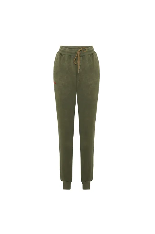 Acid Washed Track Sweatpant - Covert Green sold by Lord & Taylor