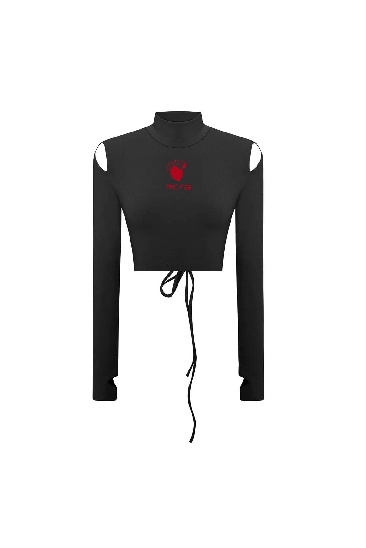 Long Sleeve Crop Top - Black sold by Lord & Taylor