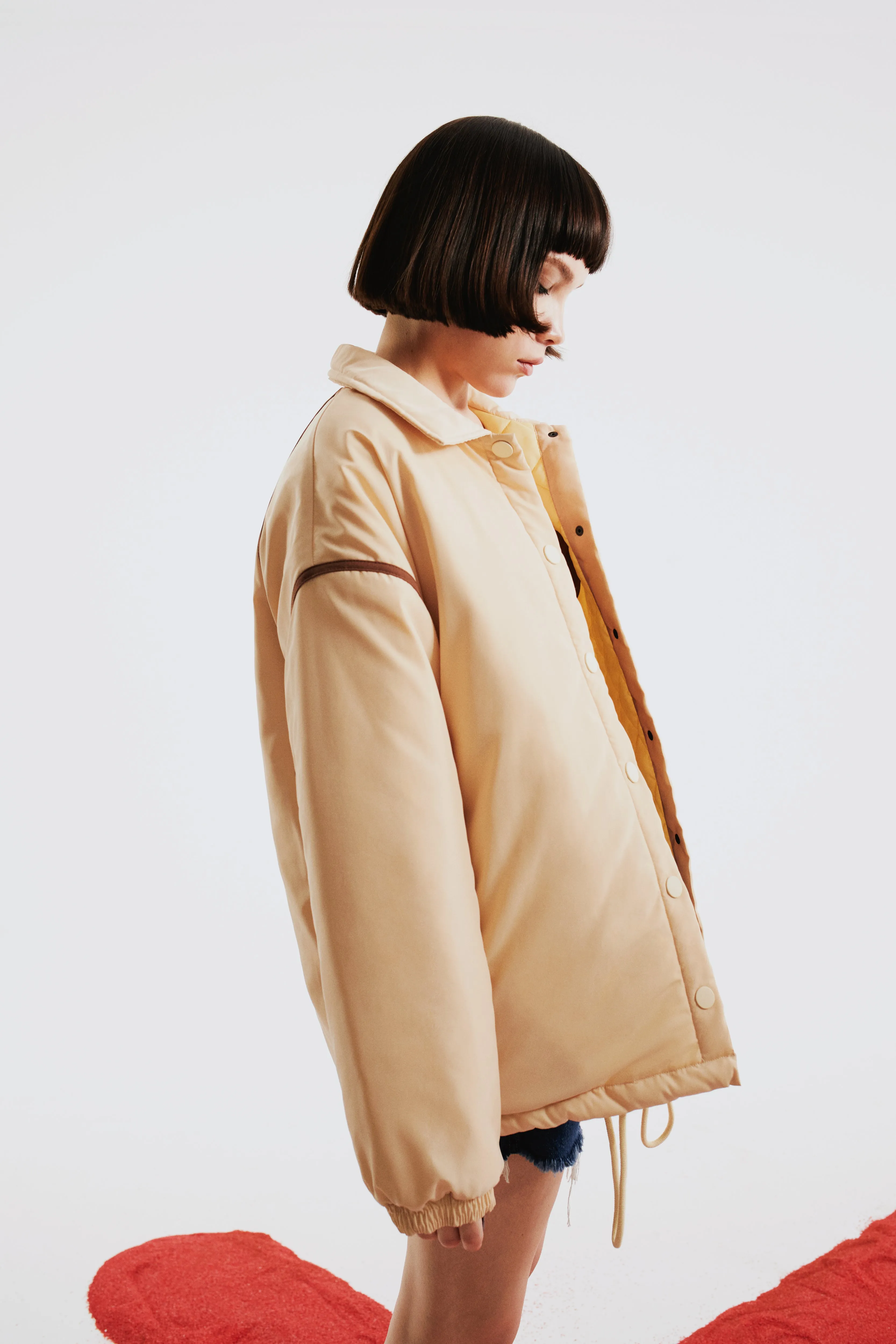 Oversized Contrast Tape Puffer Coat sold by Lord & Taylor product image thumbnail 2