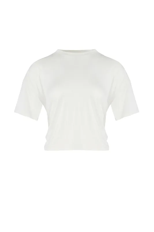 Free Heaven Crop Draped Tshirt sold by Lord & Taylor
