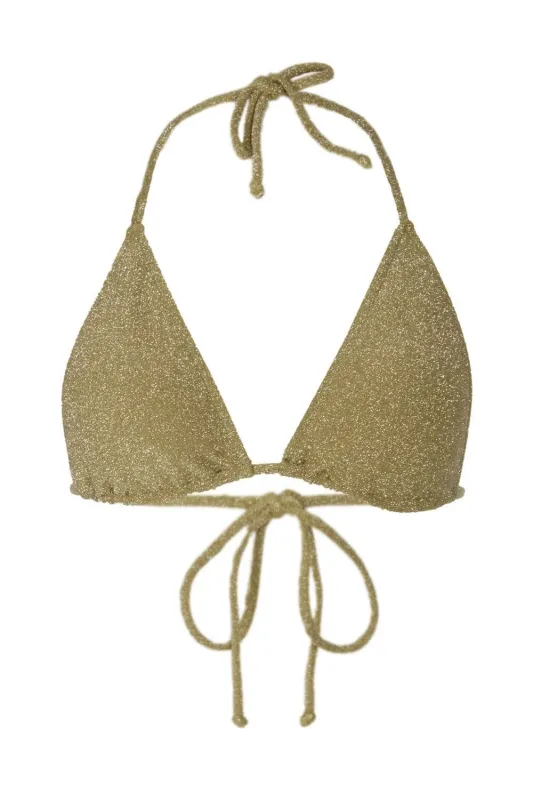 Tamara Triangle Bikini Top With Removable Pads Lurex sold by Lord & Taylor