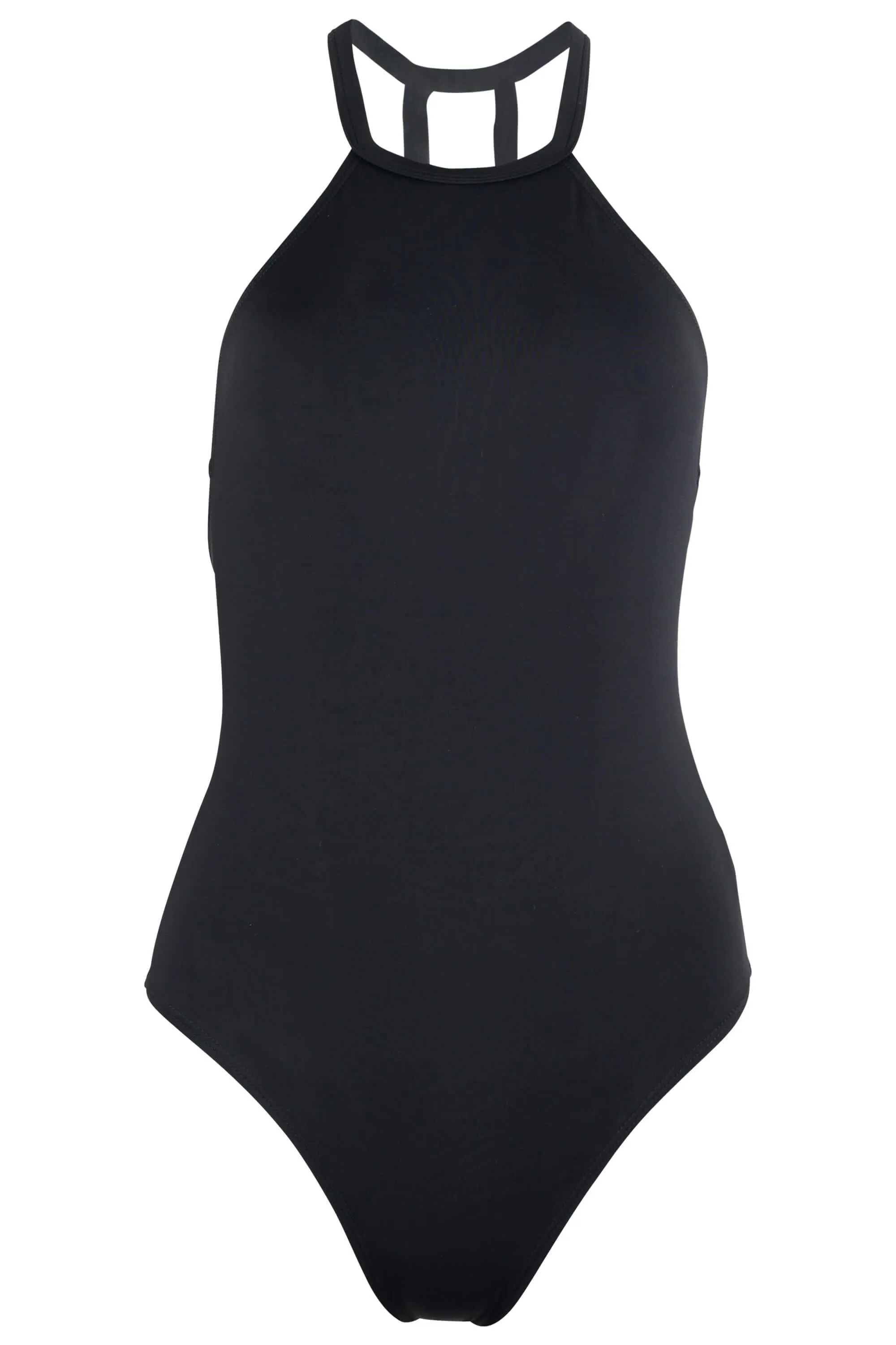 Denise High Neck One Piece Swimsuit in Black sold by Lord & Taylor