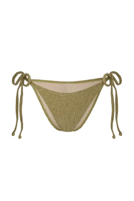 Tamara Tie Side Triangle Bikini Bottom Lurex sold by Lord & Taylor