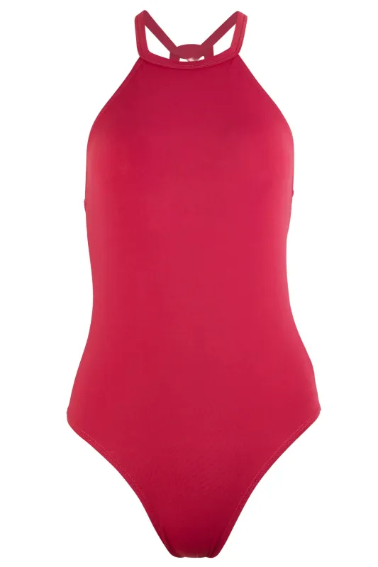 Denise High Neck One Piece Swimsuit sold by Lord & Taylor