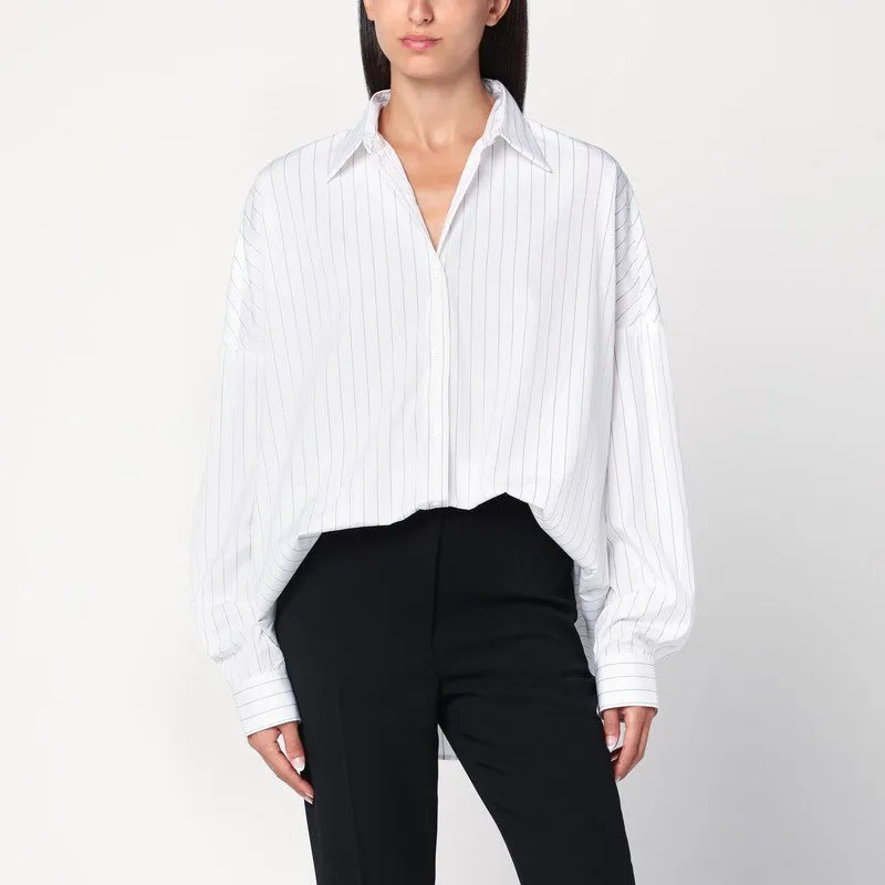 Dries Van Noten Wide white pinstriped shirt sold by Lord & Taylor