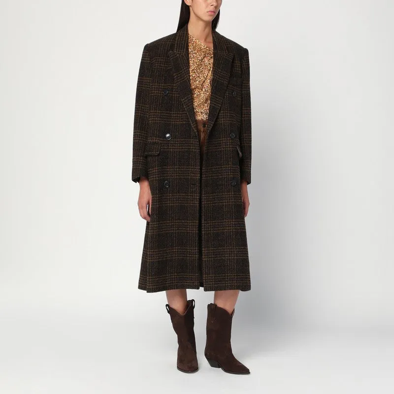 ISABEL MARANT Étoile Kaki checked Lexana double-breasted coat sold by Lord & Taylor
