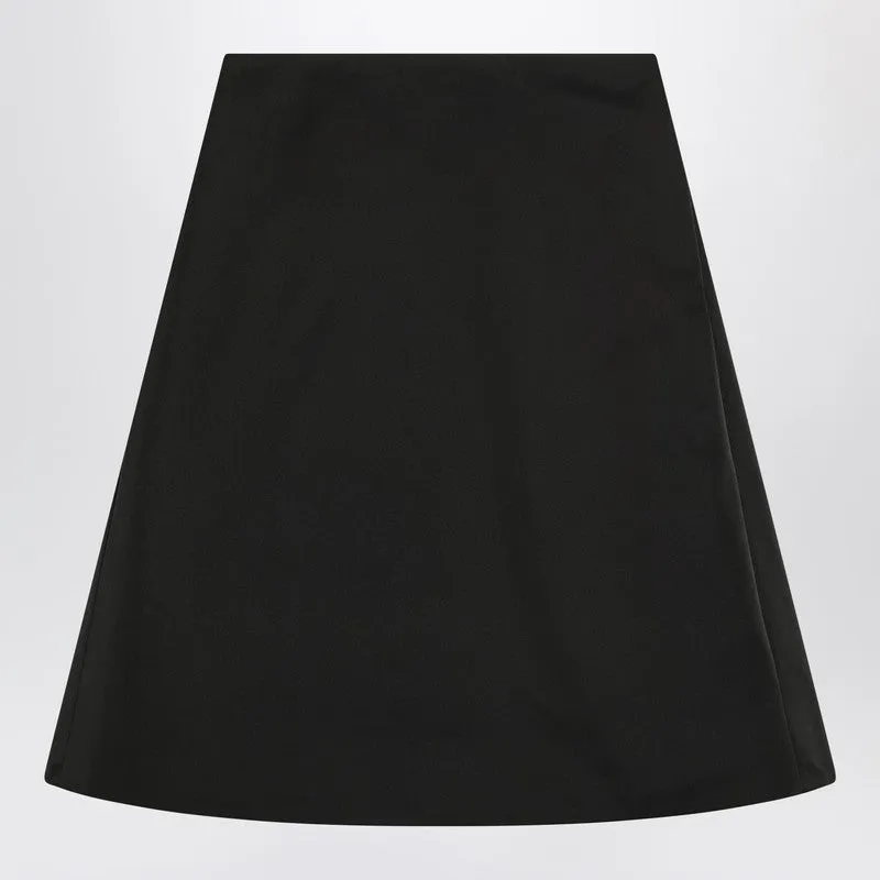Alexander McQueen Flared black skirt in silk blend made by Alexander McQueen