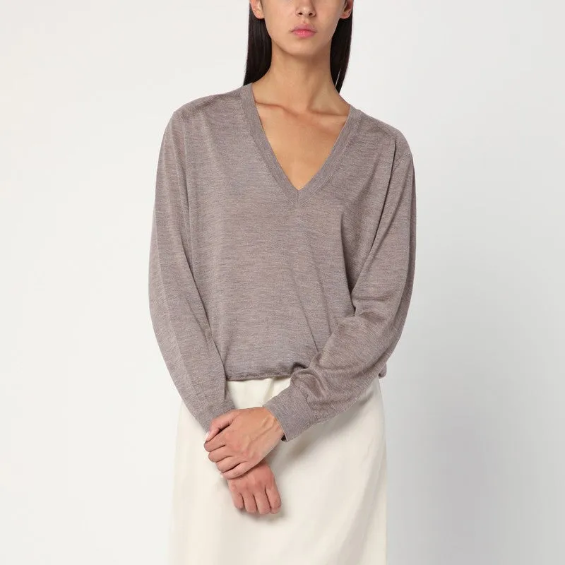 Loulou Studio Taupe cashmere sweater sold by Lord & Taylor