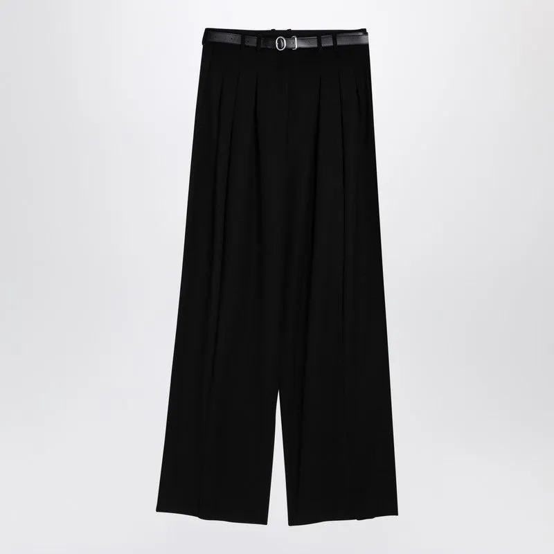 Jil Sander Black wide trousers with belt sold by Lord & Taylor