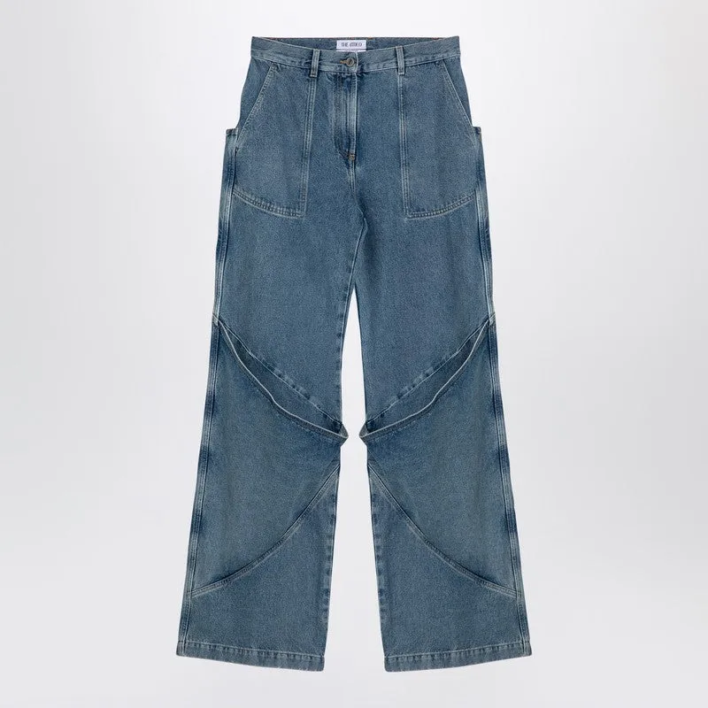 The Attico Sky Blue baggy jeans with large pockets sold by Lord & Taylor