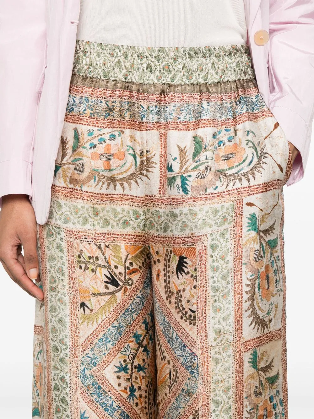 Pierre Louis Mascia Aloe silk palazzo pants sold by Lord & Taylor product image thumbnail 4