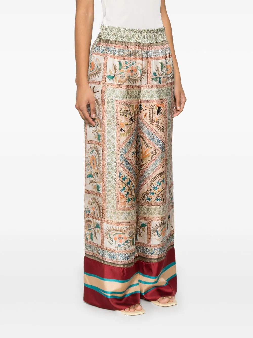 Pierre Louis Mascia Aloe silk palazzo pants sold by Lord & Taylor product image thumbnail 5