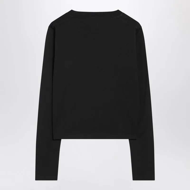 Loulou Studio Black cotton crew-neck T-shirt sold by Lord & Taylor product image thumbnail 2