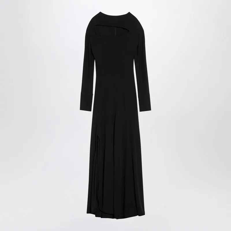 Victoria Beckham Black viscose dress with cut-out sold by Lord & Taylor