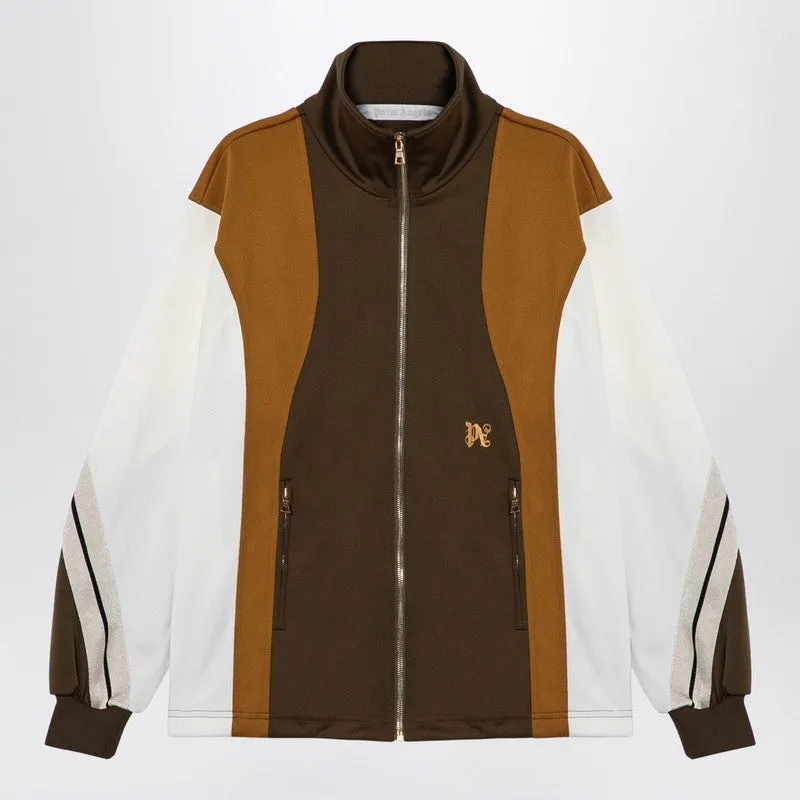 Palm Angels Sweatshirt over colour-block brown/ochre sold by Lord & Taylor