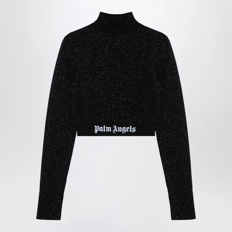 Palm Angels Black lurex viscose blend jumper sold by Lord & Taylor