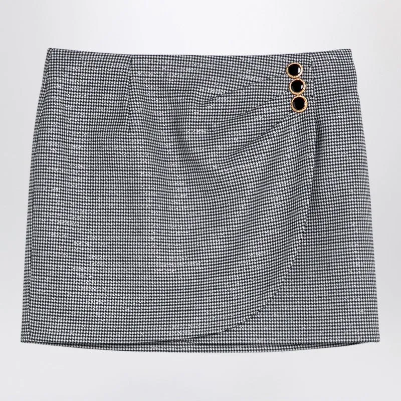 Alessandra Rich Black wool mini skirt with darts sold by Lord & Taylor