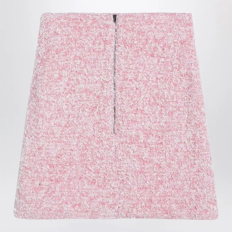 Balenciaga Pink cotton blend tweed mini skirt sold by Lord & Taylor product image thumbnail 2