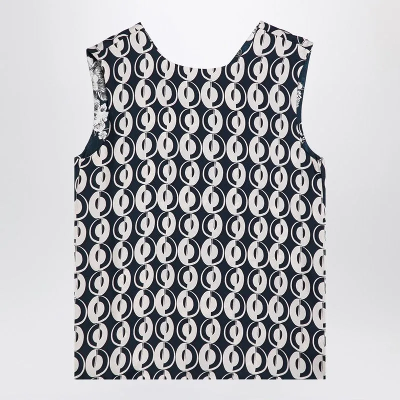 MAX MARA TIMELESS Reversible blue sleeveless top sold by Lord & Taylor